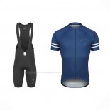 2021 Maillot Cyclisme De Marchi Fonce Bleu Manches Courtes Et Cuissard