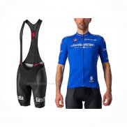 2021 Maillot Cyclisme Giro D'italie Bleu Manches Courtes Et Cuissard