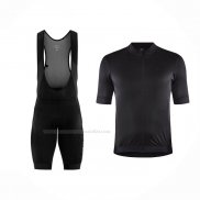 2023 Maillot Cyclisme Craft Fonce Noir Manches Courtes Et Cuissard