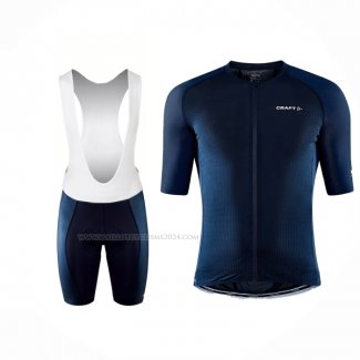 2023 Maillot Cyclisme Craft Profond Bleu Manches Courtes Et Cuissard