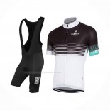 2017 Maillot Cyclisme Bianchi Milano Noir Blanc Manches Courtes Et Cuissard