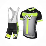 2017 Maillot Cyclisme Nalini Navision Vert Gris Manches Courtes Et Cuissard