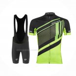 2017 Maillot Cyclisme Pearl Izumi Vert Noir Manches Courtes Et Cuissard