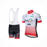 2018 Maillot Cyclisme Burgos BH Blanc Rouge Manches Courtes Et Cuissard