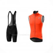 2021 Gilet Coupe-vent Castelli Orange Et Cuissard