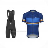 2021 Maillot Cyclisme De Marchi Bleu Manches Courtes Et Cuissard