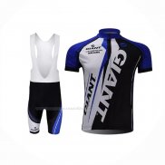 2021 Maillot Cyclisme Giant Noir Bleu Manches Courtes Et Cuissard