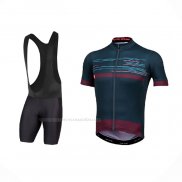 2021 Maillot Cyclisme Pearl Izumi Fonce Bleu Profond Rouge Manches Courtes Et Cuissard