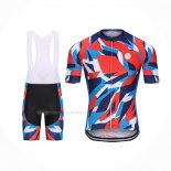 2021 Maillot Cyclisme Steep Rouge Bleu Manches Courtes Et Cuissard