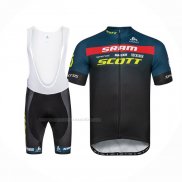 2023 Maillot Cyclisme Scott Sram Noir Manches Courtes Et Cuissard