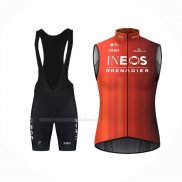 2024 Gilet Coupe-vent INEOS Grenadiers Rouge Noir Et Cuissard