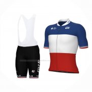 2024 Maillot Cyclisme Groupama-FDJ Rouge Blanc Bleu Manches Courtes Et Cuissard