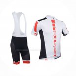 2013 Maillot Cyclisme Castelli Orange Blanc Manches Courtes Et Cuissard