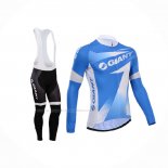 2014 Maillot Cyclisme Giant Azur Manches Longues Et Cuissard