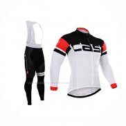 2015 Maillot Cyclisme Castelli Noir Blanc Manches Longues Et Cuissard