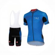 2016 Maillot Cyclisme Castelli Noir Azur Manches Courtes Et Cuissard