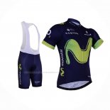 2017 Maillot Cyclisme Movistar Noir Manches Courtes Et Cuissard