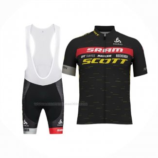 2020 Maillot Cyclisme Scott Sram Noir Manches Courtes Et Cuissard