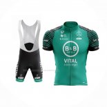 2020 Maillot Cyclisme Vital Concept-BB Hotels Blanc Vert Manches Courtes Et Cuissard