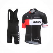 2021 Maillot Cyclisme Le Col Noir Blanc Rouge Manches Courtes Et Cuissard