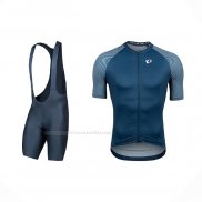 2021 Maillot Cyclisme Pearl Izumi Fonce Bleu Manches Courtes Et Cuissard