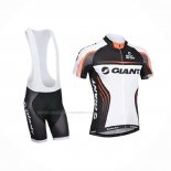 2014 Maillot Cyclisme Giant Blanc Noir Manches Courtes Et Cuissard