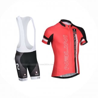 2014 Maillot Cyclisme Nalini Noir Rouge Manches Courtes Et Cuissard