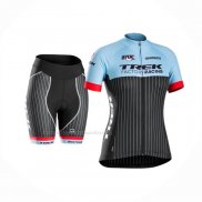 2015 Maillot Cyclisme Trek Bleu Noir Manches Courtes Et Cuissard