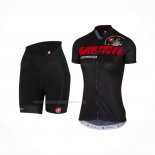 2017 Maillot Cyclisme Femme Castelli Noir Manches Courtes Et Cuissard