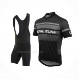 2017 Maillot Cyclisme Pearl Izumi Gris Noir Manches Courtes Et Cuissard