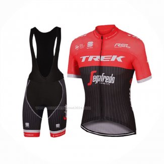 2017 Maillot Cyclisme Trek Segafredo Noir Rouge Manches Courtes Et Cuissard