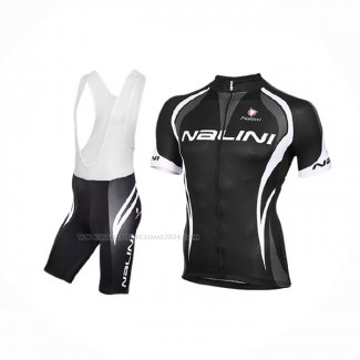 2018 Maillot Cyclisme Nalini Noir Blanc Manches Courtes Et Cuissard