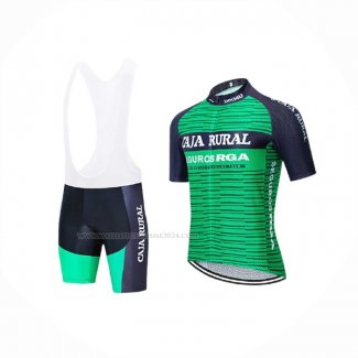 2020 Maillot Cyclisme Caja Rural Vert Noir Manches Courtes Et Cuissard