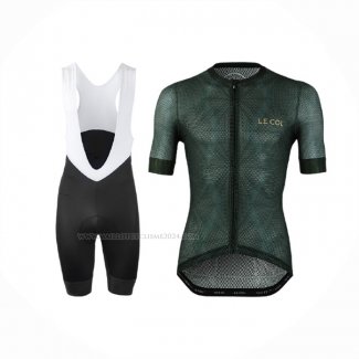 2020 Maillot Cyclisme Lecol Profond Vert Manches Courtes Et Cuissard