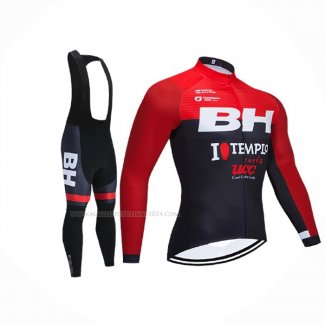 2021 Maillot Cyclisme BH Templo Rouge Noir Manches Longues Et Cuissard