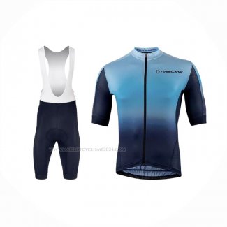 2021 Maillot Cyclisme Nalini Bleu Manches Courtes Et Cuissard