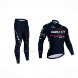 2023 Maillot Cyclisme Deceuninck Quick Step Noir Manches Longues Et Cuissard