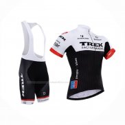 2015 Maillot Cyclisme Trek Factory Racing Blanc Noir Manches Courtes Et Cuissard