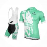 2016 Maillot Cyclisme Bianchi Vert Blanc Manches Courtes Et Cuissard