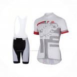 2016 Maillot Cyclisme Castelli Blanc Rouge Manches Courtes Et Cuissard