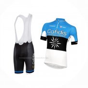 2016 Maillot Cyclisme Cofidis Azur Noir Manches Courtes Et Cuissard