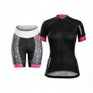 2016 Maillot Cyclisme Femme Trek Noir Blanc Manches Courtes Et Cuissard