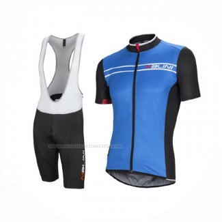 2016 Maillot Cyclisme Nalini Bleu Noir Manches Courtes Et Cuissard