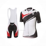 2016 Maillot Cyclisme Sportful Blanc Noir Manches Courtes Et Cuissard