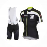 2016 Maillot Cyclisme Sportful Noir Vert Manches Courtes Et Cuissard(1)