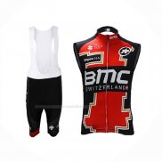 2017 Gilet Coupe-vent BMC Rouge Et Cuissard