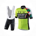 2017 Maillot Cyclisme Euskadi Vert Noir Manches Courtes Et Cuissard