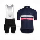 2018 Maillot Cyclisme Rapha Bleu Profond Rose Manches Courtes Et Cuissard