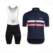 2018 Maillot Cyclisme Rapha Bleu Profond Rose Manches Courtes Et Cuissard