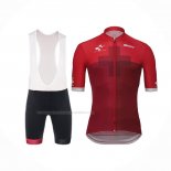 2018 Maillot Cyclisme Tour De Suisse Cross Rouge Manches Courtes Et Cuissard